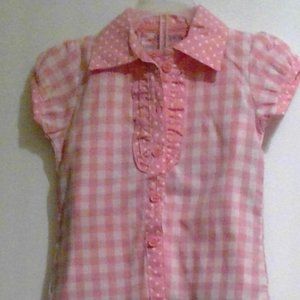 NWT  “2B Real” 3 piece “ Angel Girl” jean, tank top and pink polka dot blouse